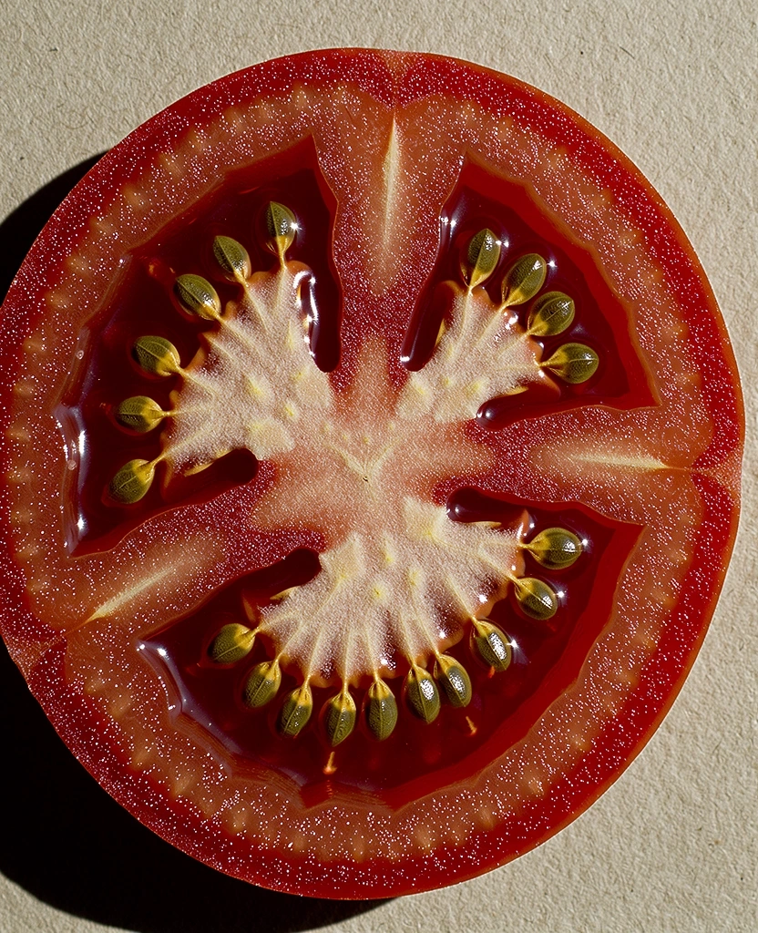 Tomato macro detail